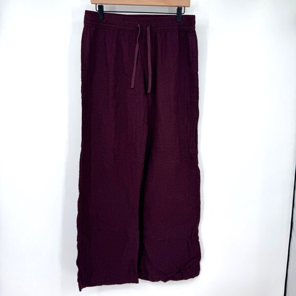 Ugg woman’s size large pants lounge wear PJs burgundy - Picture 1 of 6